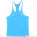 Sleeveless Muscle Vest,Donci Fitness Bodybuilding Top Workout Gym Sport Tanks Breathable Summer New Tee Light Blue B07Q34GQ34